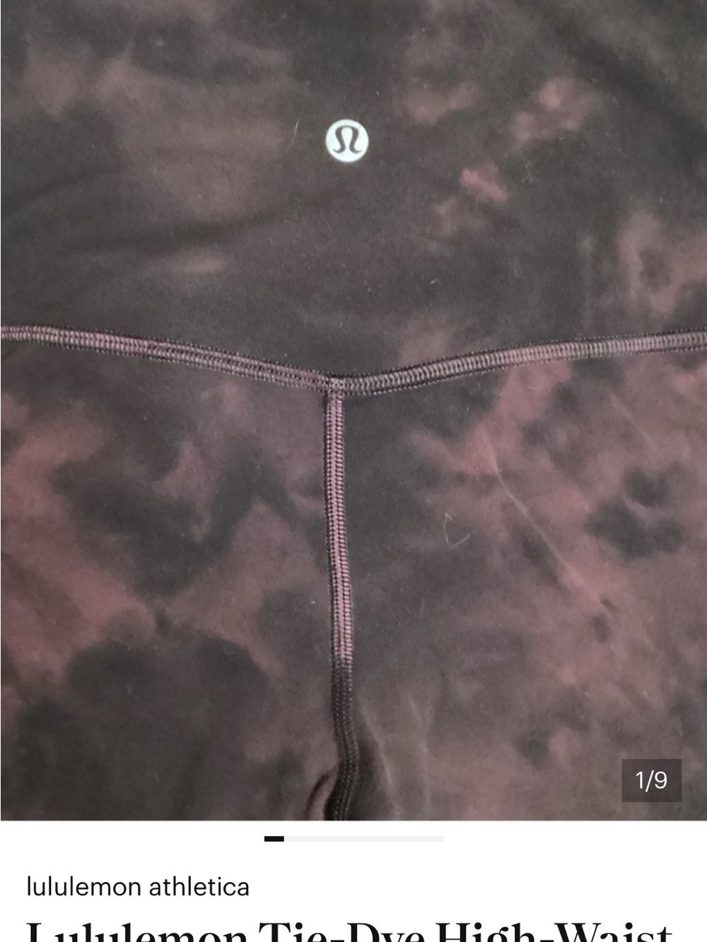 Lululemon High-Waist Tie-Dye joggers - Black & Plum